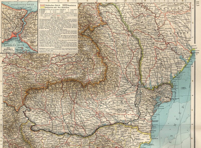 Historical map of Balkans