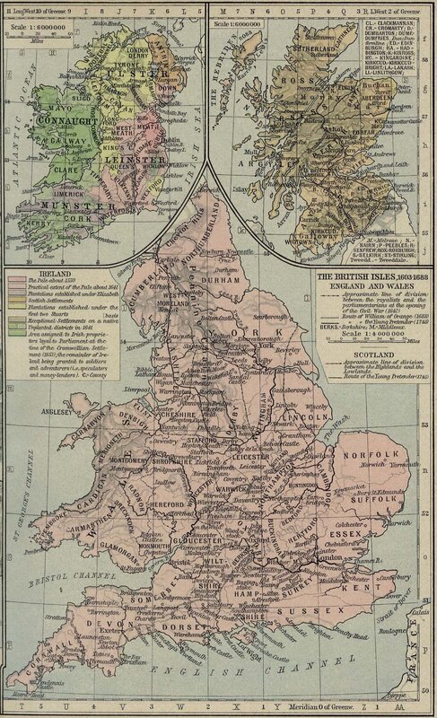 Historical map of British Isles