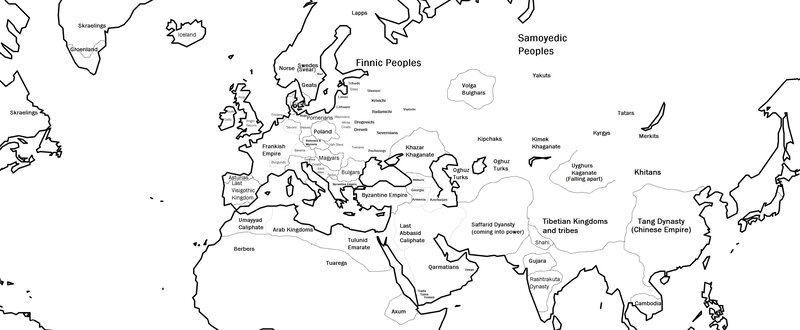 Historical map of Eurasia