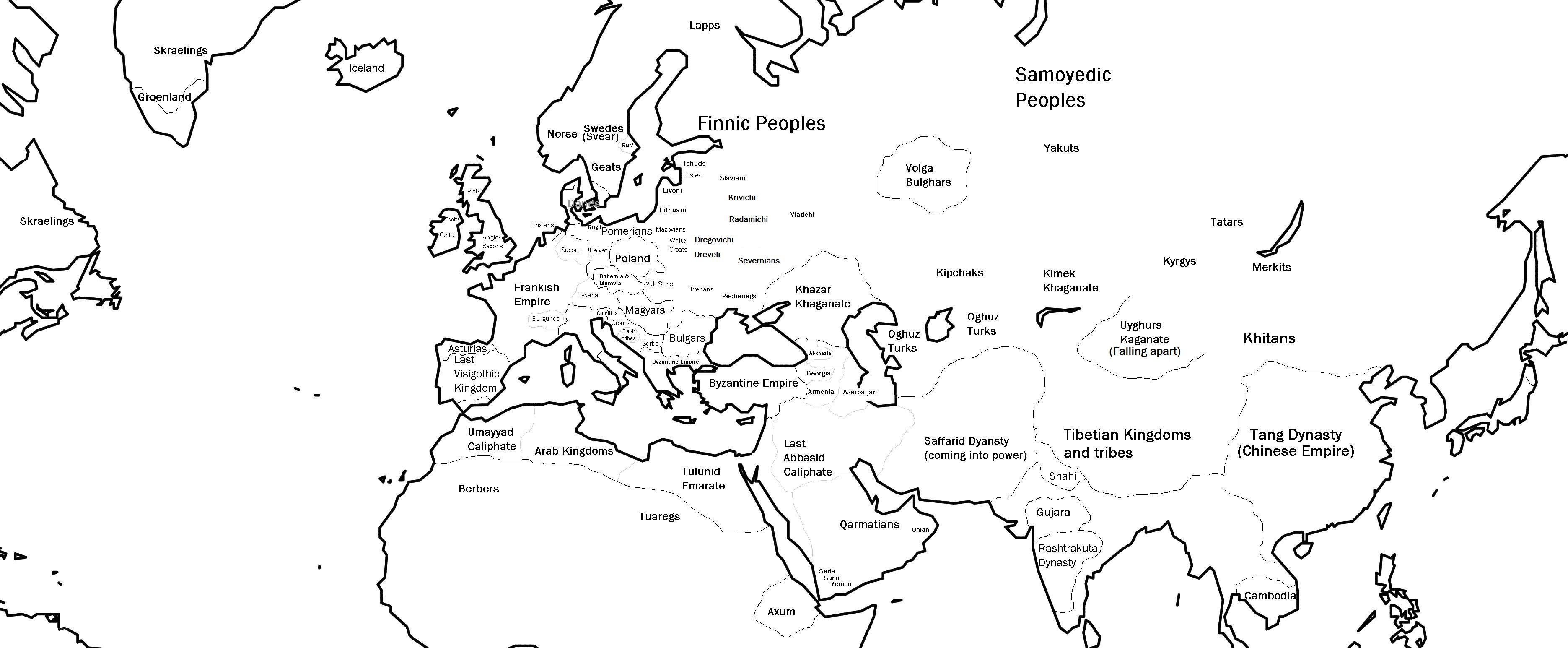 Historical map of Eurasia