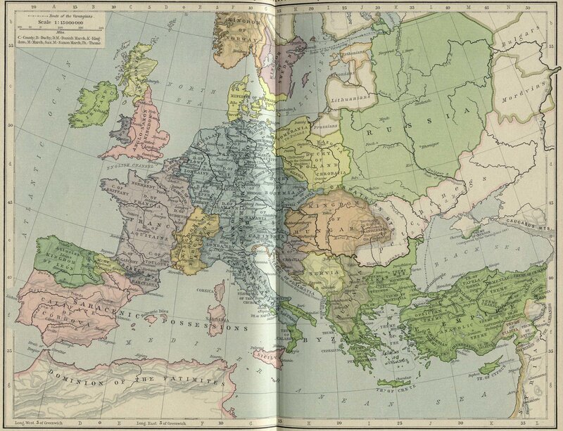 Historical map of Europe