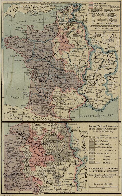 Historical map of France
