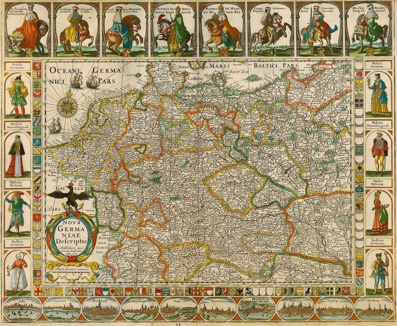Historical map of Germania