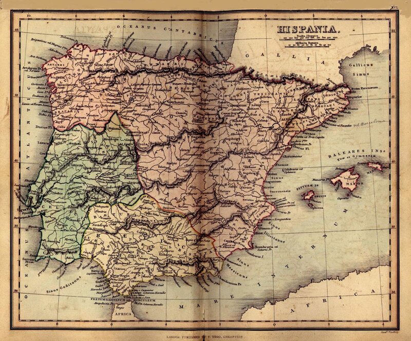 Historical map of Hispania