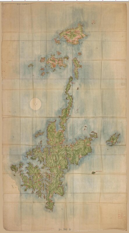 Historical map of Japanese islands