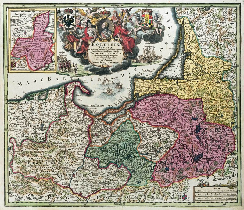 Historical map of Prussia
