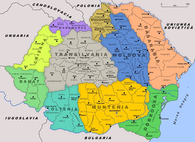 Historical Map of Romania