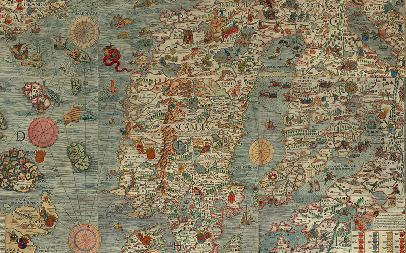 Historical map of Scandinavia