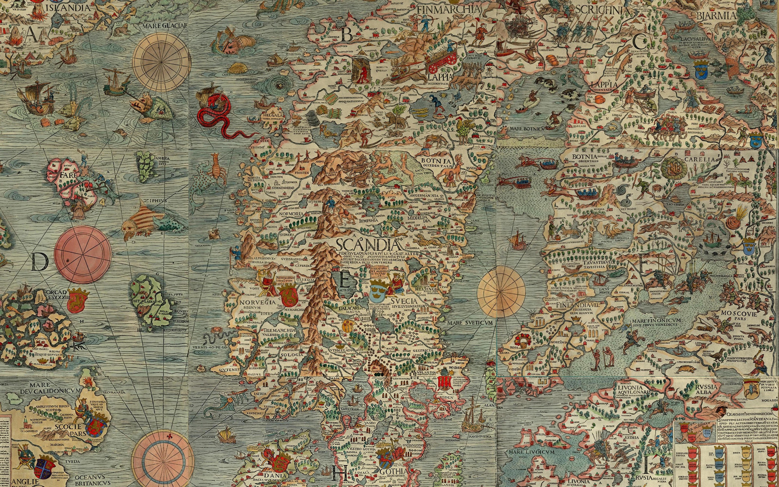 Historical map of Scandinavia