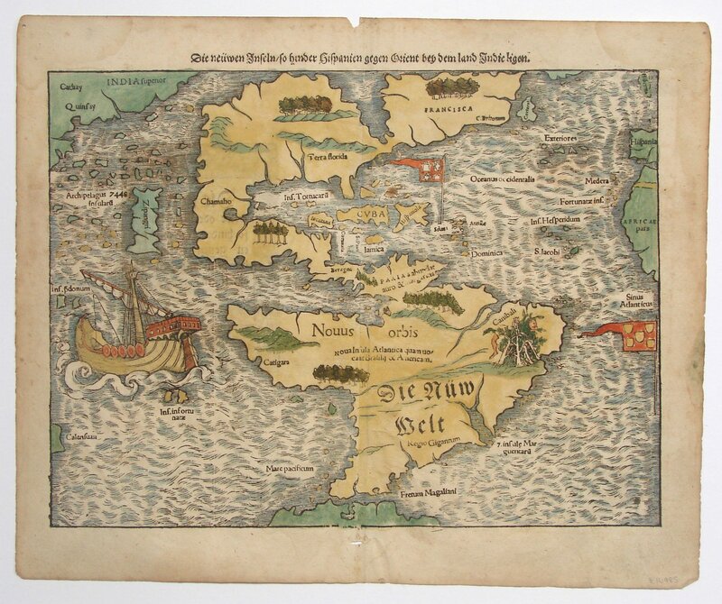 Historical map of the New World