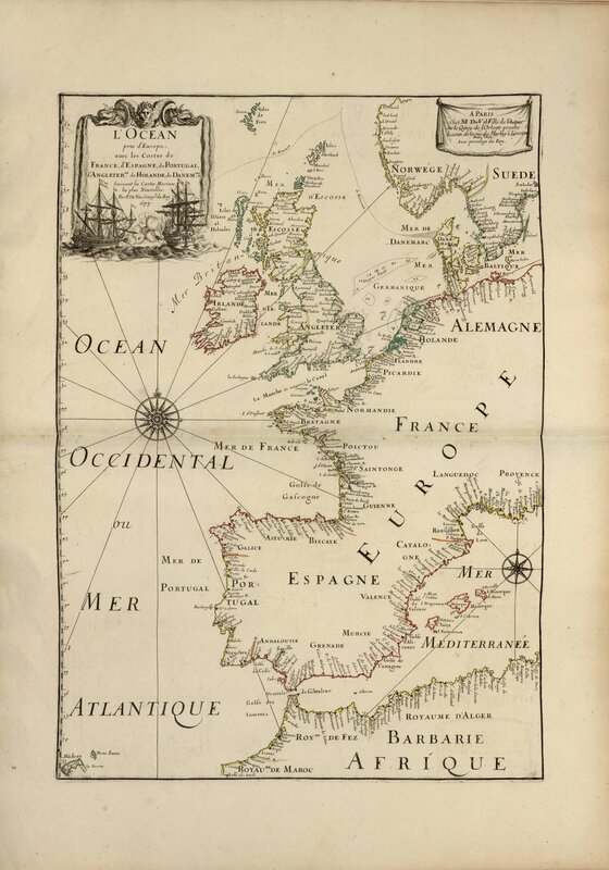 Historical map of Western Europe