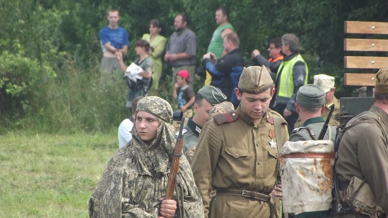 Historical reenactment scene
