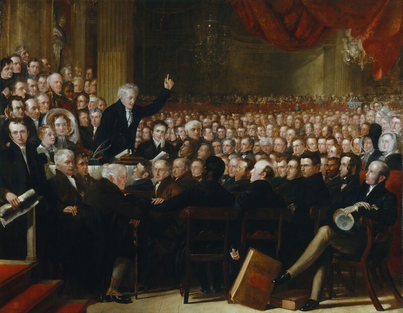 Historical speech in a hall