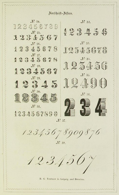 Historical typeface specimen sheet