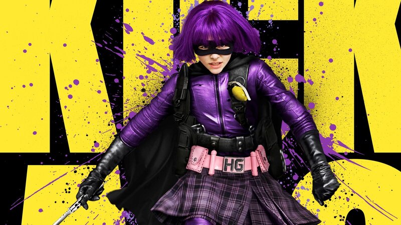 Hit-Girl in purple costume