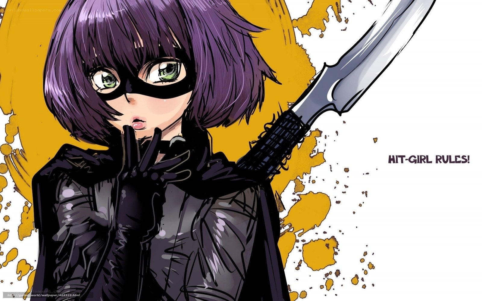 hit-girl with knife