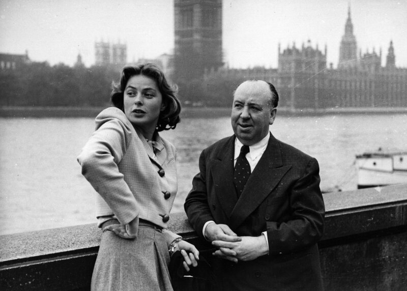 Hitchcock and a woman by the Thames