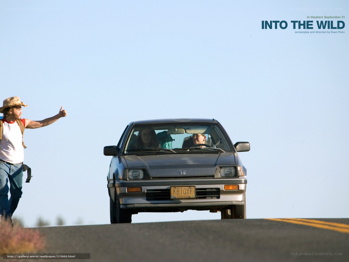 hitchhiker on a road trip
