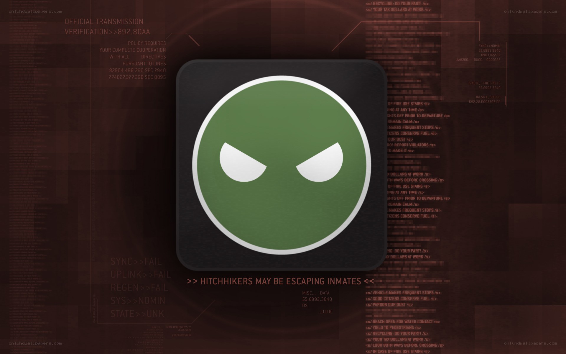 Hitchhiker's escape alert