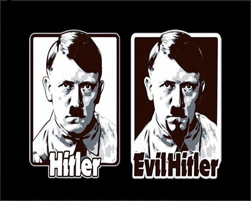 Hitler and Evil Hitler portraits