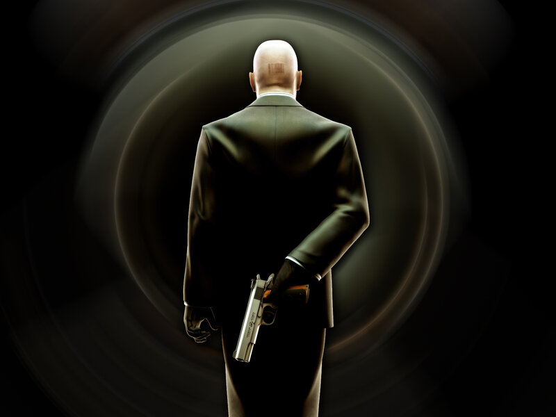 Hitman character from behind
