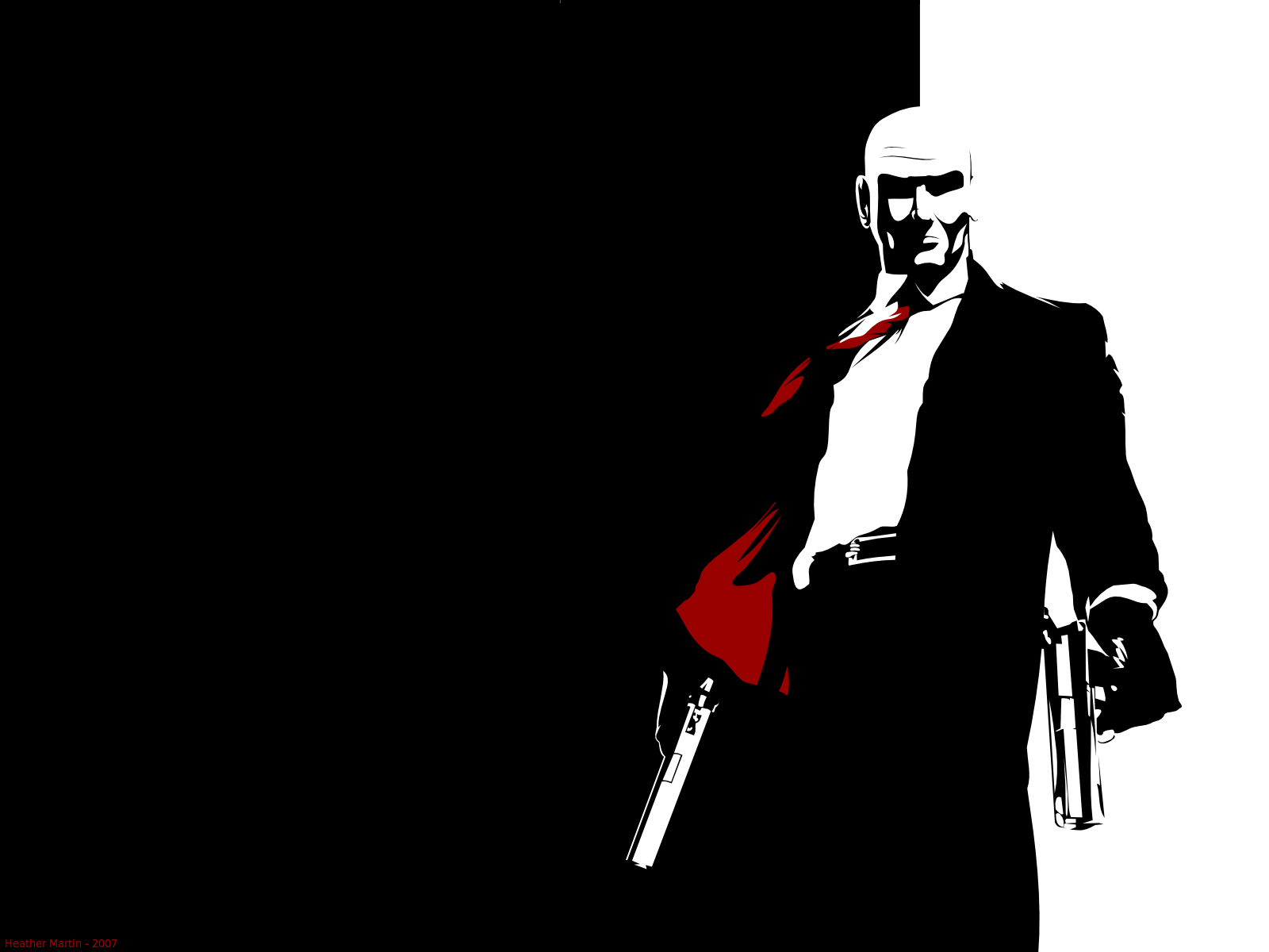 Hitman character illustration