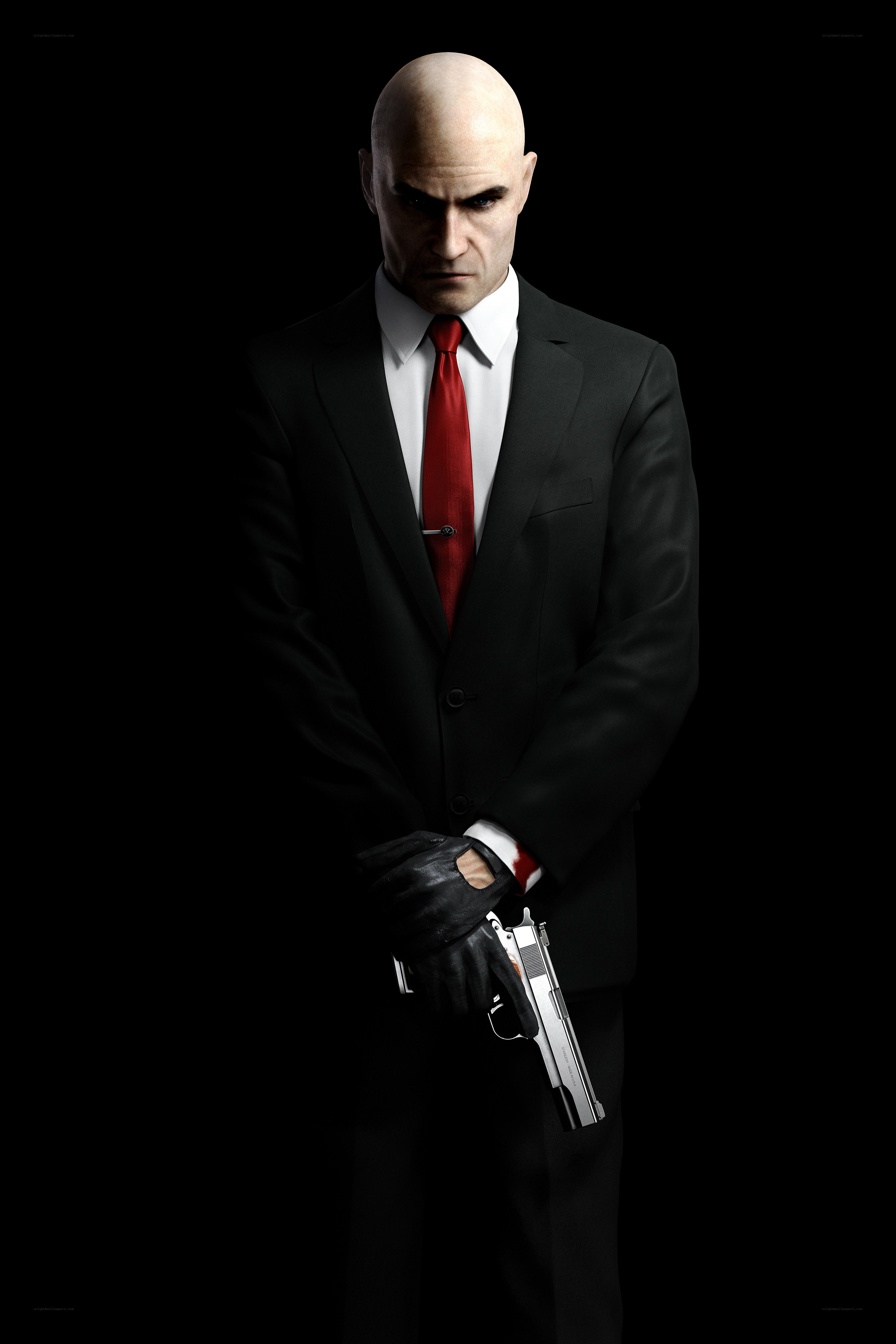 Hitman character in black suit