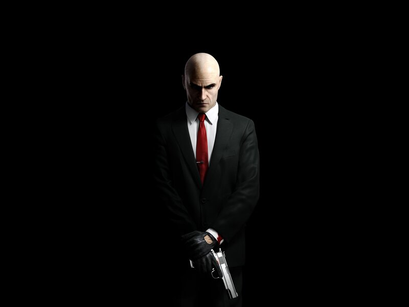 Hitman character in black suit