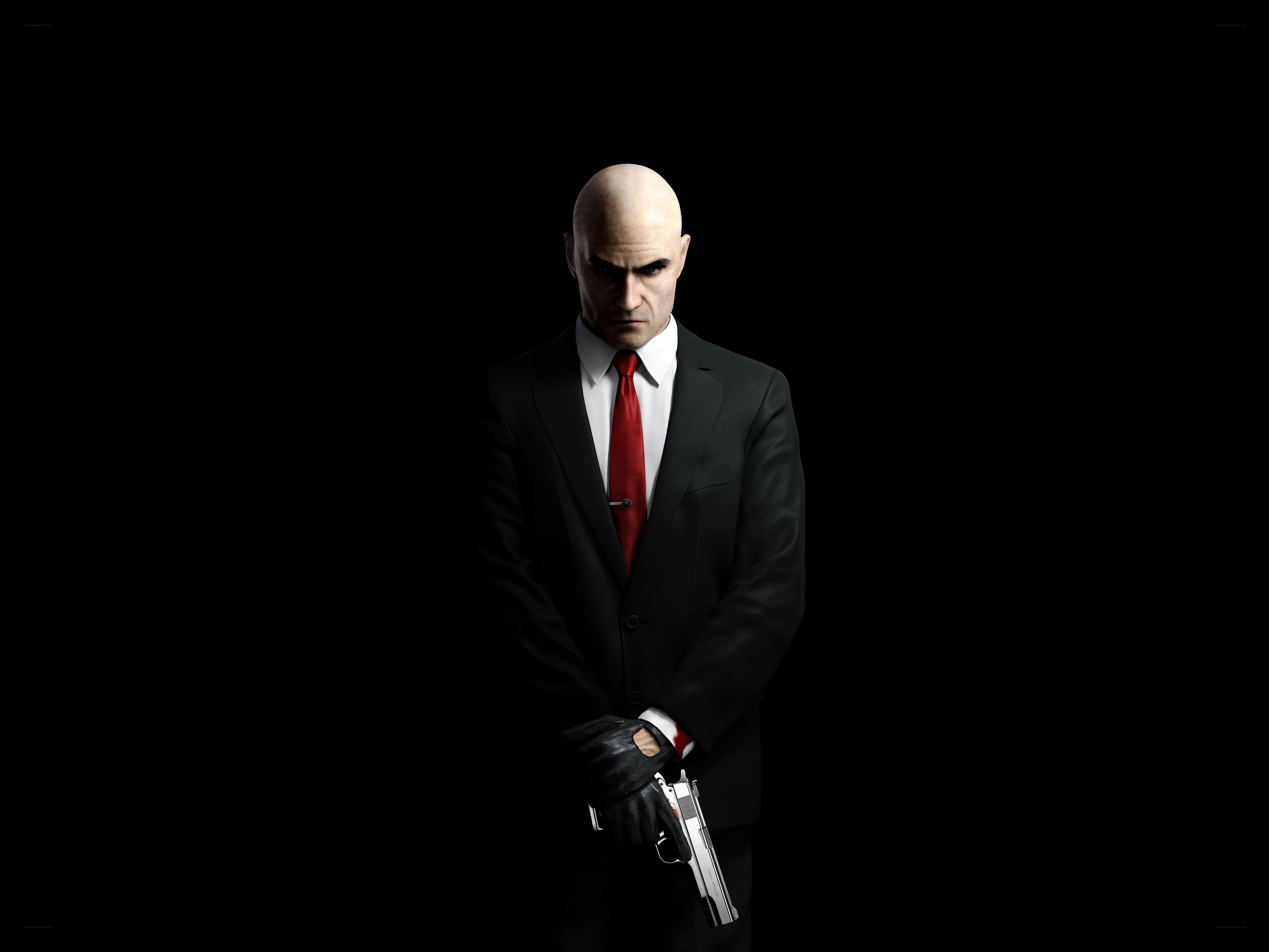Hitman character in black suit