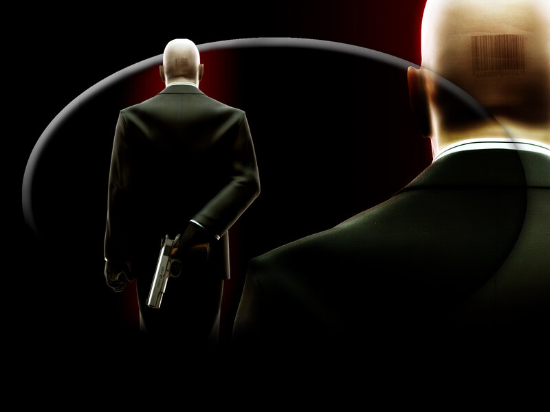 Hitman character with barcode