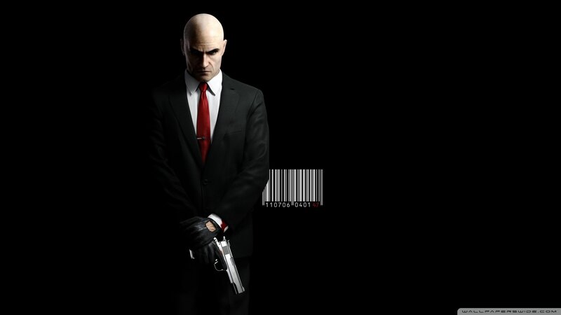 Hitman character with gun