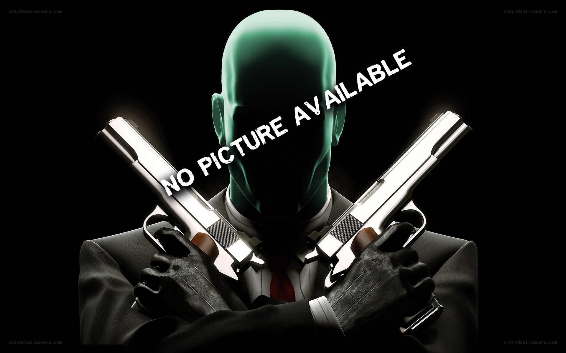Hitman character with guns
