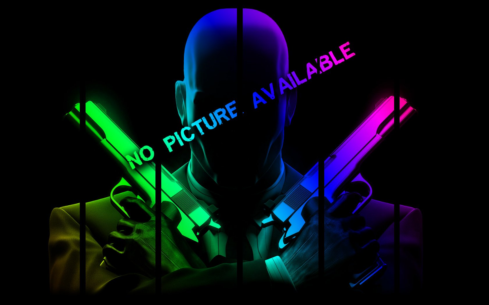 Hitman character with guns