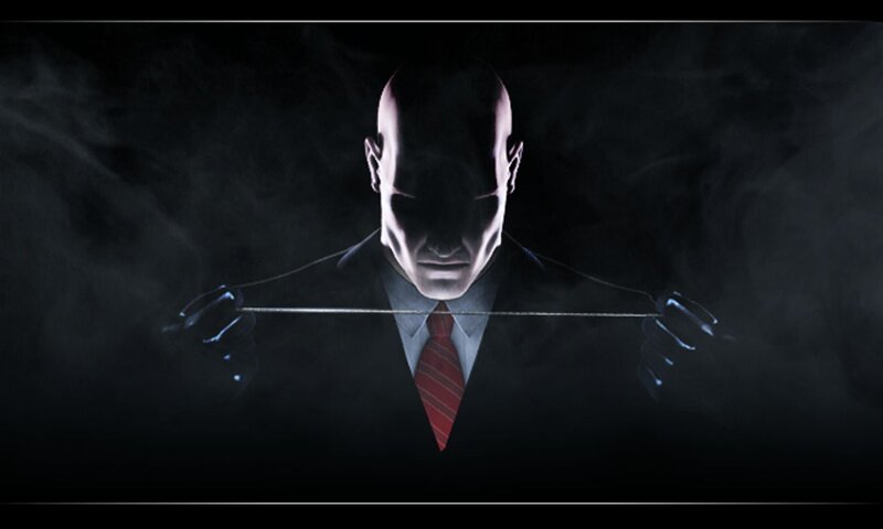Hitman character with string