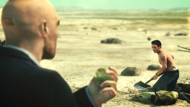 Hitman in desert confrontation