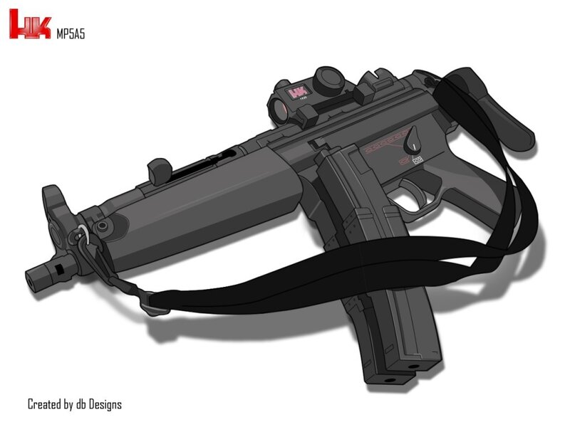 HK MP5A5 submachine gun