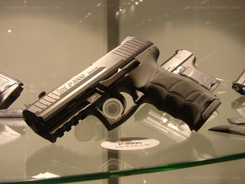 HK P3000 pistol on display