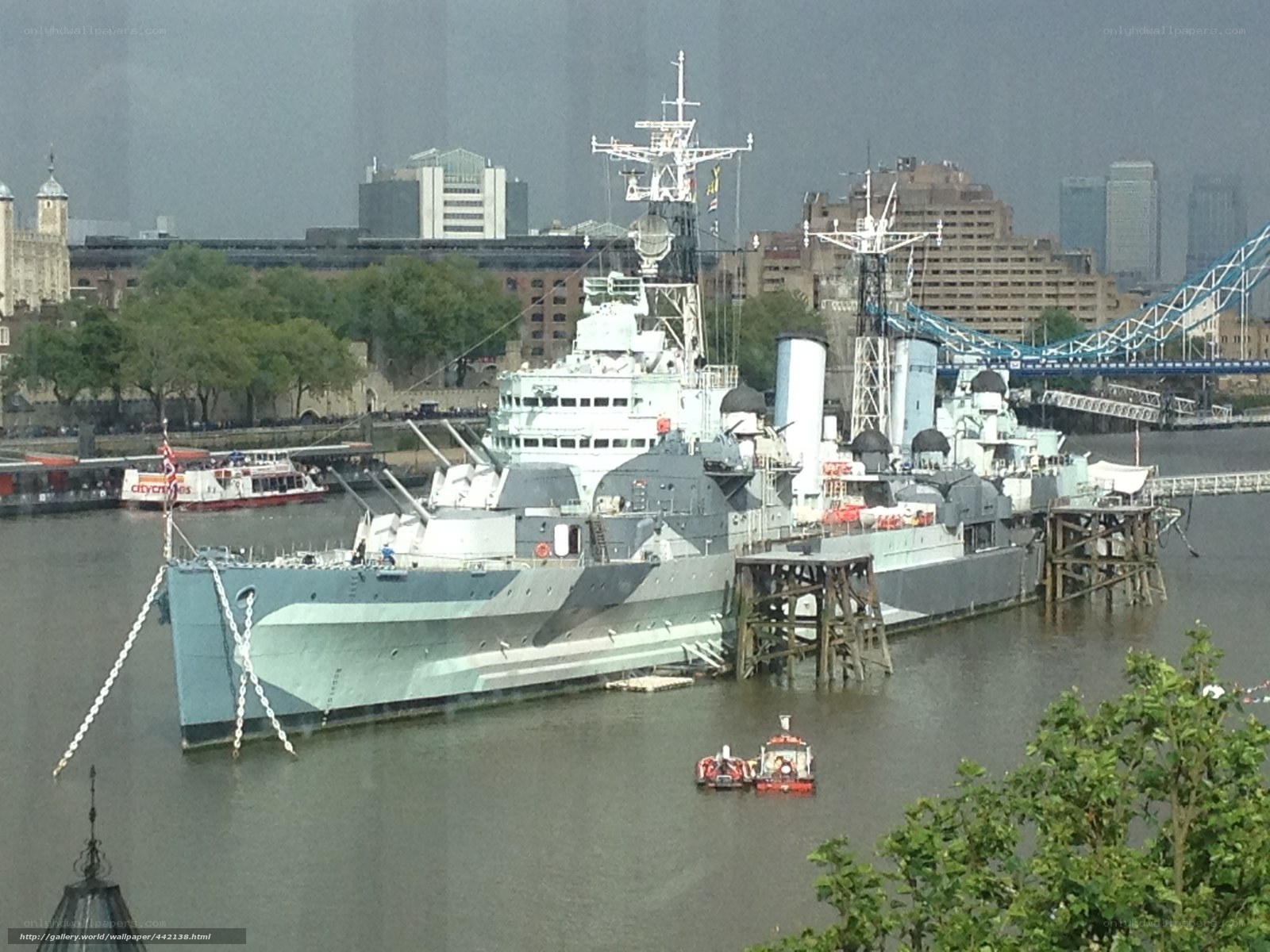 HMS Belfast on the Thames