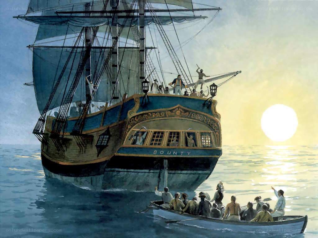 HMS Bounty at sea