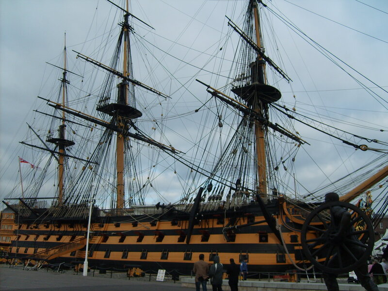 HMS Victory ship at dock