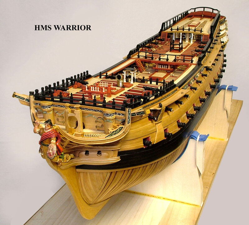 HMS Warrior ship model