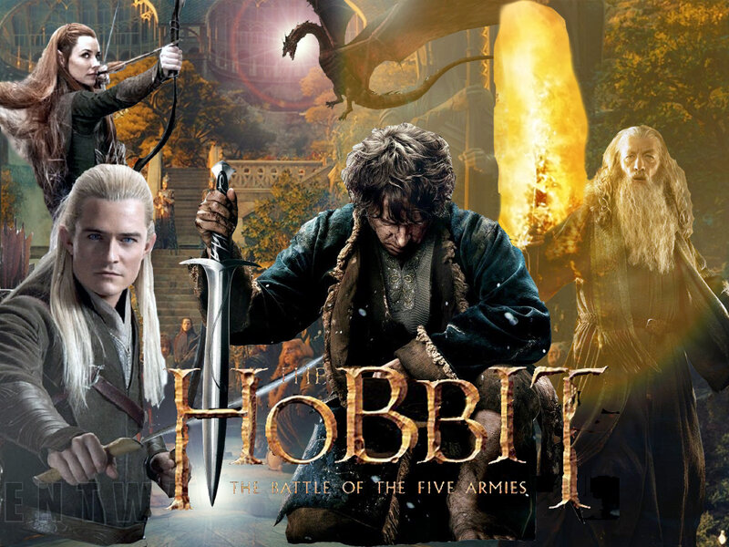 Hobbit Holding Sword — Gold
