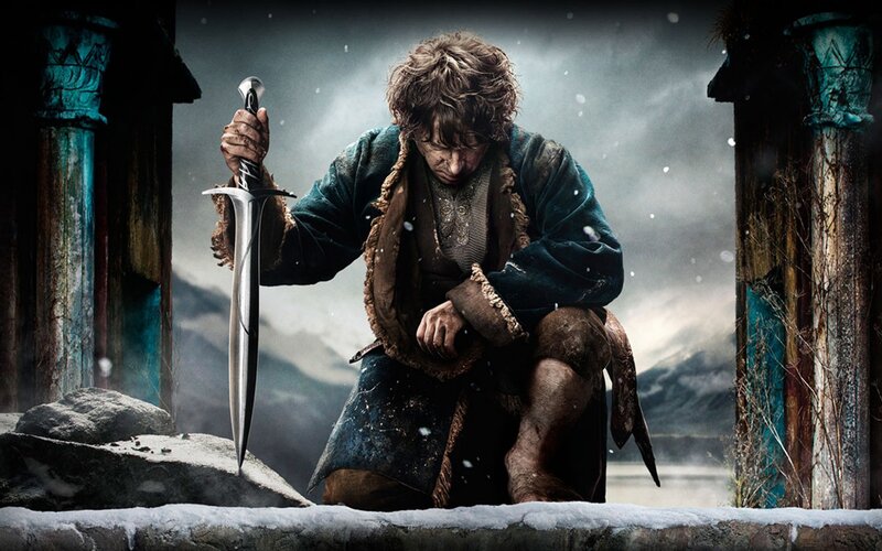 Hobbit Holding Sword