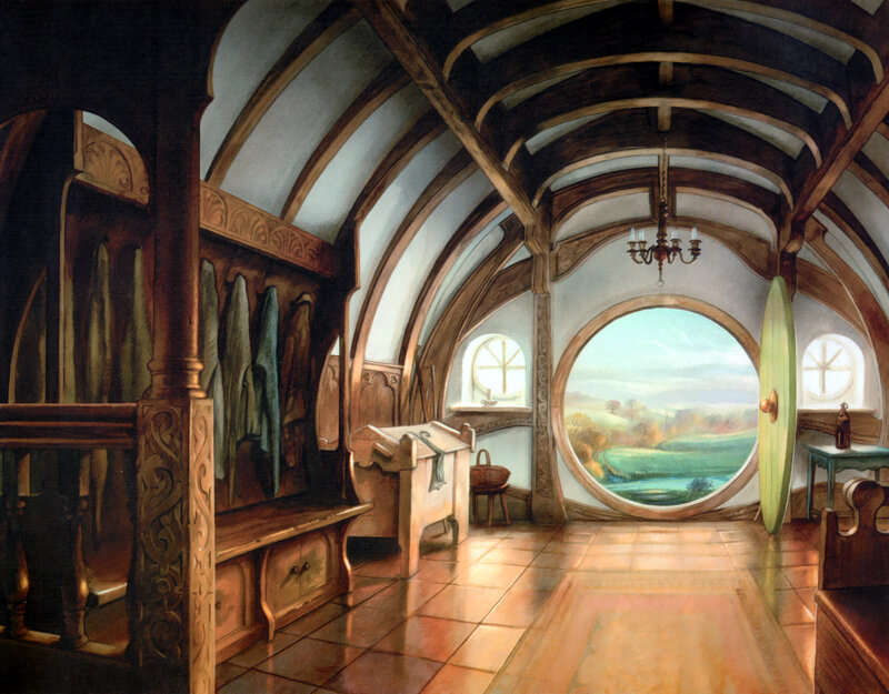 Hobbit Hole Interior — Brown, Serene