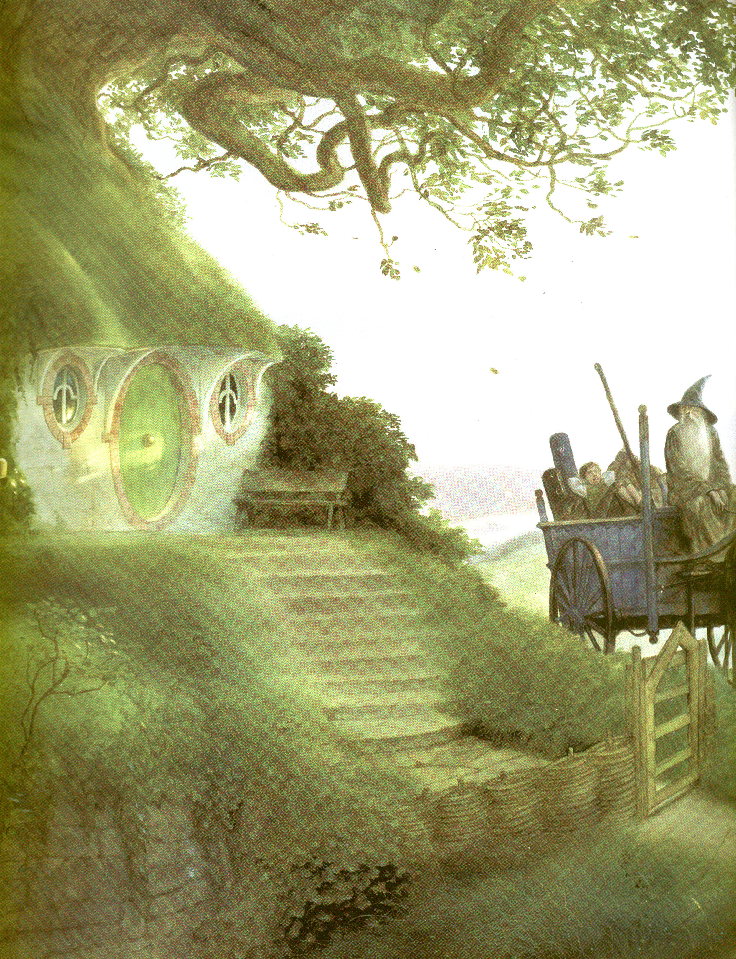 Hobbit hole with wagon