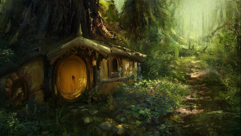 Hobbit House in Forest — Green