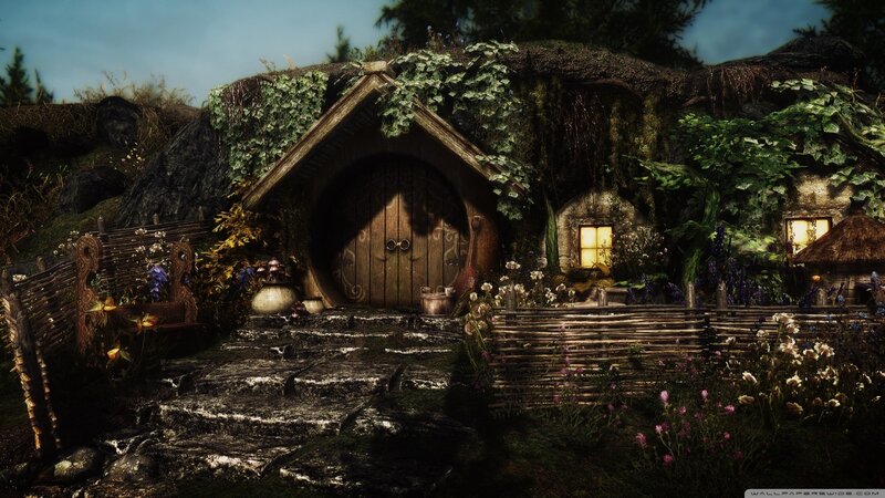 Hobbit House in Garden — Green, Serene, Afternoon, 3d Render