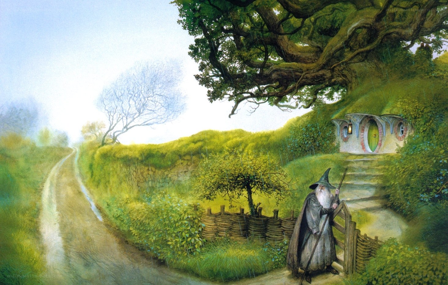Hobbit house in the rain