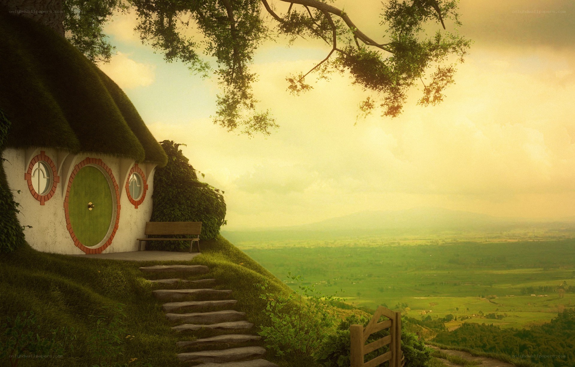 Hobbit house on a hill