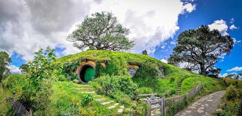 Hobbit House on Hill — Green, Serene, Afternoon